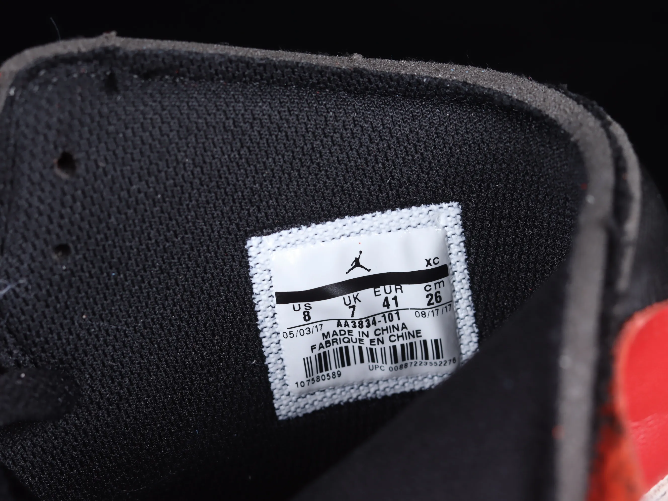 All categories Air Jordan Jordan series basketball shoes Air Jordan 1 High L version Off White x Air Jordan OW AJ1 Joe 1 joint white and red high-top basketball shoes AA3834-101